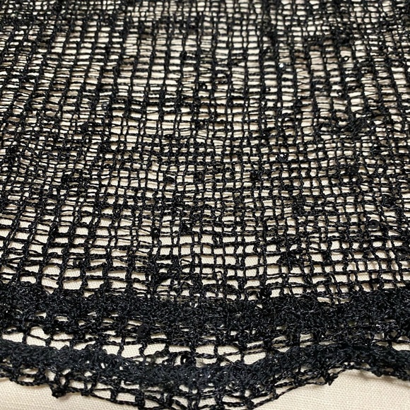 La Blanca by Rod Beattie Sheer Mesh Crochet Swim Cover Up w/ Sequins, Size Large - Picture 6 of 9